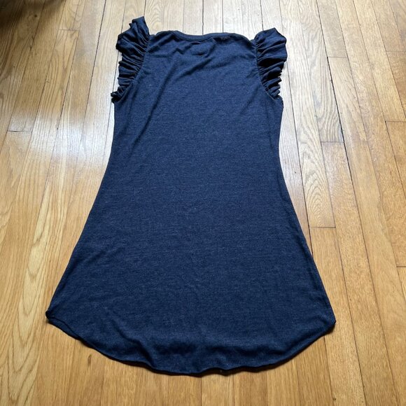 Chaser Size M Sailboat Blue Flutter Sleeve Hi Low Shirttail Shift Mini Dress NWT - Picture 12 of 13